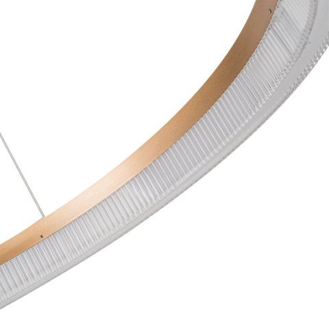 Lampa wisząca Midway Cristal Triangle złoto - transparentna LED CCT Light Prestige