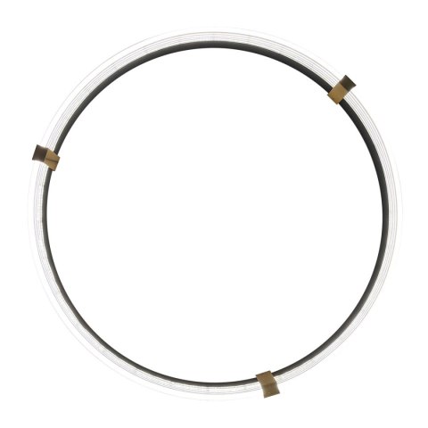 Lampa wisząca Plum Triangle 80 cm czarno-transparentna LED CCT Light Prestige