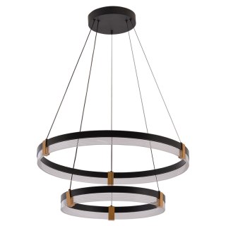 Lampa wisząca Plum 60 cm 40 cm czarno-transparentna LED CCT Light Prestige