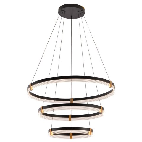 Lampa wisząca Plum 80 cm 60 cm 40 cm czarno-transparentna LED CCT Light Prestige