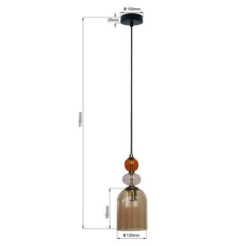 Lampa wisząca Tropea dymna 1xE27 Light Prestige