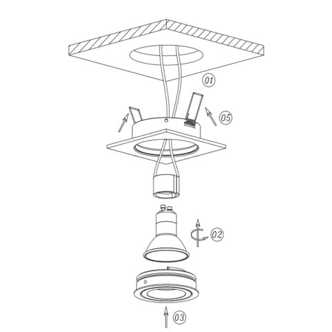 Oczko podtynkowe Lagos czarne IP65 1xGU10 Light Prestige