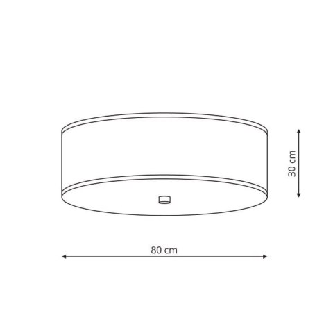 Plafon Girona 80cm 6xE27 szary LP-2190/6C-80 GRY Light Prestige