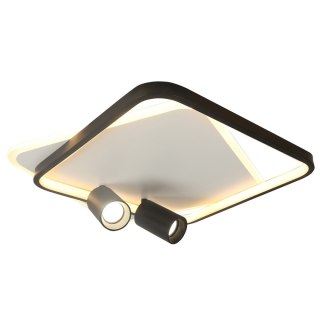 Light Prestige Plafon Parma 2 kwadratowy czarny 2xGU10 LED CCT