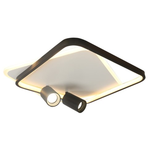 Plafon Parma 2 kwadratowy czarny 2xGU10 LED CCT Light Prestige
