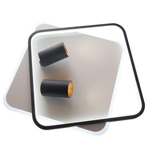Plafon Parma 2 kwadratowy czarny 2xGU10 LED CCT Light Prestige