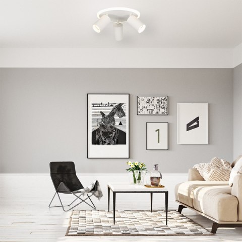 Plafon Parma 3 okrągły biały 3xGU10 LED CCT Light Prestige
