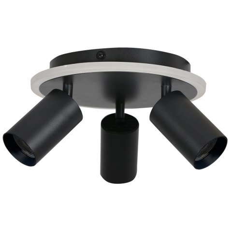 Plafon Parma 3 okrągły czarny 3xGU10 LED CCT Light Prestige