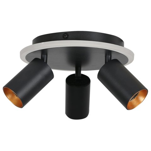 Plafon Parma 3 okrągły czarny 3xGU10 LED CCT Light Prestige