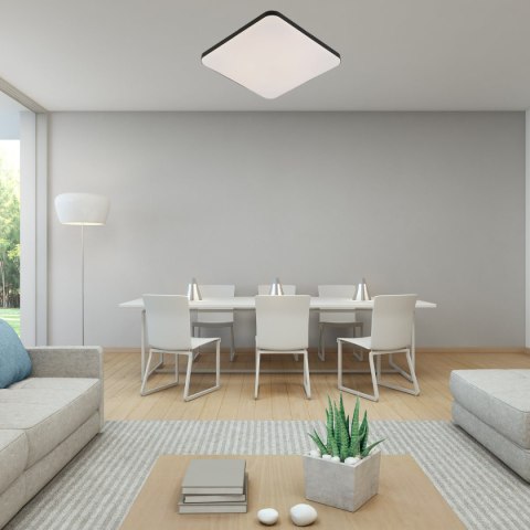 Plafon kwadratowy Babilon 38 cm czarny LED 4000K Light Prestige