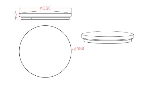 Plafon Babilon 38 cm złoty LED 4000K Light Prestige