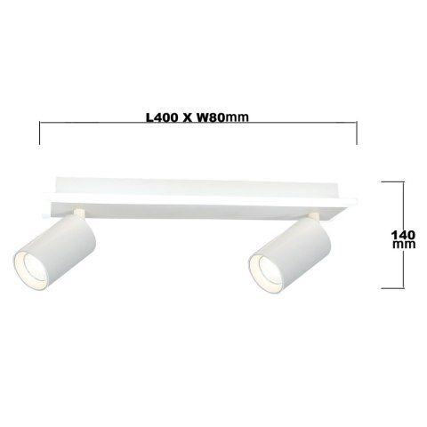 Spot Parma 2 biały 2xGU10 LED CCT Light Prestige