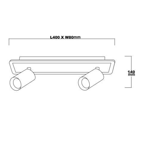 Spot Parma 2 biały 2xGU10 LED CCT Light Prestige
