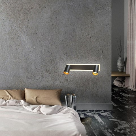 Spot Parma 2 czarny 2xGU10 LED CCT Light Prestige