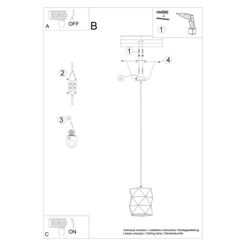 Lampa wisząca ceramiczna GOBI