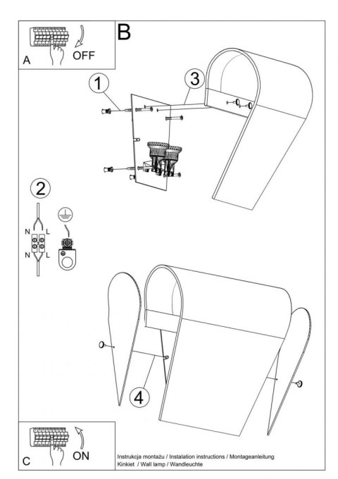 Sollux Lampa Kinkiet CLINO 2