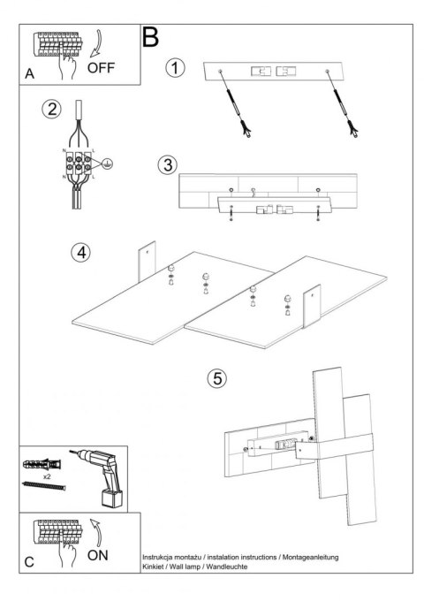 Sollux Lampa Kinkiet MASSIMO chrom