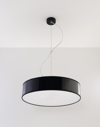 Sollux Lighting Lampa wisząca ARENA 45 czarna