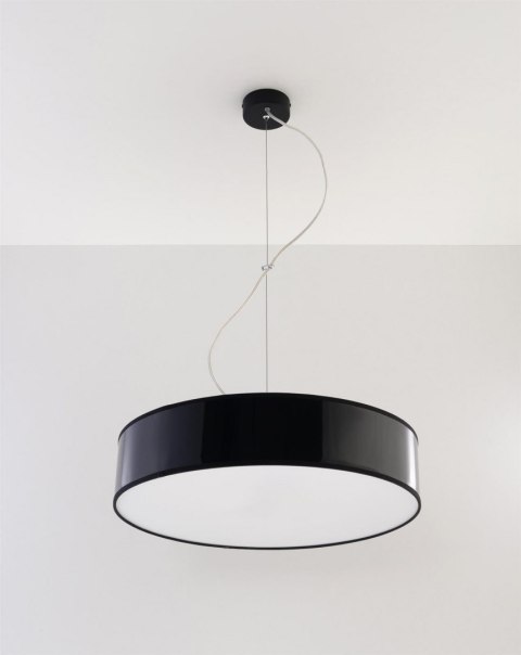 Sollux ARENA 45 czarna – elegancki plafon sufitowy E27