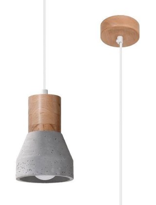 Sollux Lighting Lampa wisząca QUBIC szara
