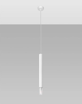 Sollux Lampa wisząca nad Stół Zwis Żyrandol TUBA LED LOFT WEZYR 1 biała