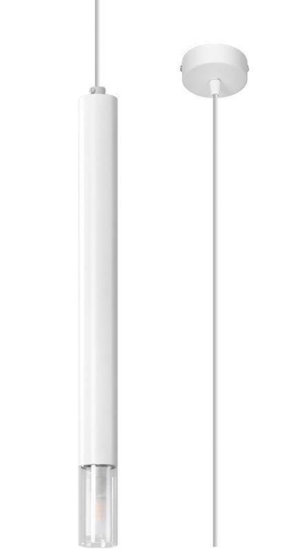 Sollux Lampa wisząca nad Stół Zwis Żyrandol TUBA LED LOFT WEZYR 1 biała