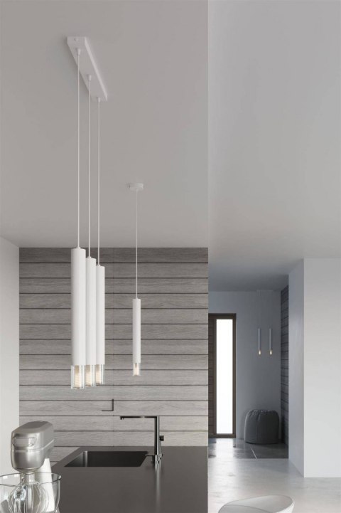 Sollux Lampa wisząca nad Stół Zwis Żyrandol TUBA LED LOFT WEZYR 1 biała
