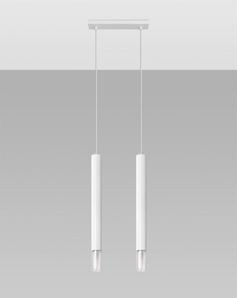 Sollux Lampa wisząca nad Stół Zwis Żyrandol TUBA LED LOFT WEZYR 2 biała