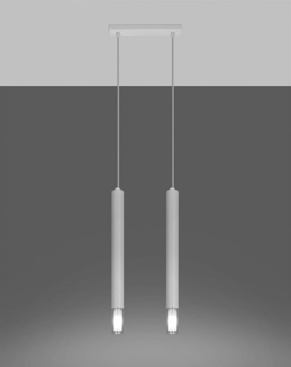 Sollux Lighting Lampa wisząca WEZYR 2 biała