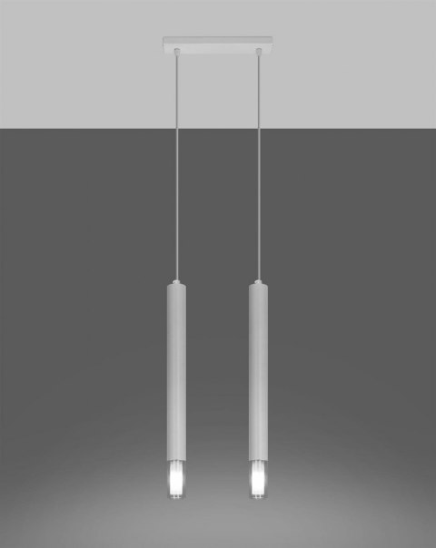 Sollux Lampa wisząca nad Stół Zwis Żyrandol TUBA LED LOFT WEZYR 2 biała