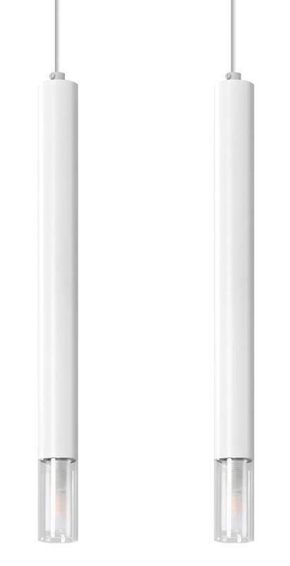 Sollux Lampa wisząca nad Stół Zwis Żyrandol TUBA LED LOFT WEZYR 2 biała