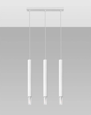 Sollux Lampa wisząca nad Stół Zwis Żyrandol TUBA LED LOFT WEZYR 3 biała