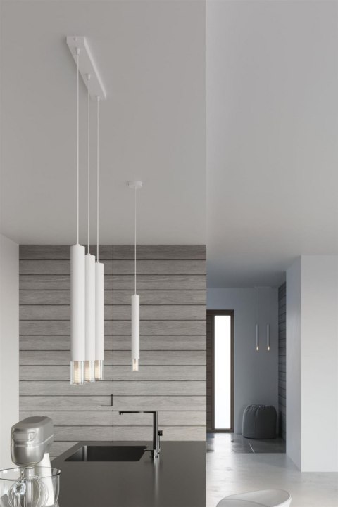 Sollux Lampa wisząca nad Stół Zwis Żyrandol TUBA LED LOFT WEZYR 3 biała