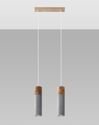 Sollux Lampa wisząca ZANE 2 szara