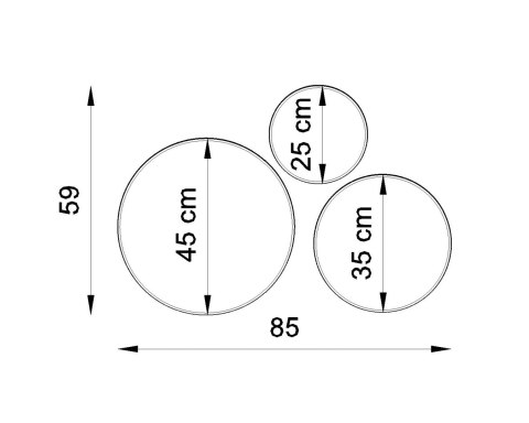 Sollux Lampa Plafon ARENA 45 czarna