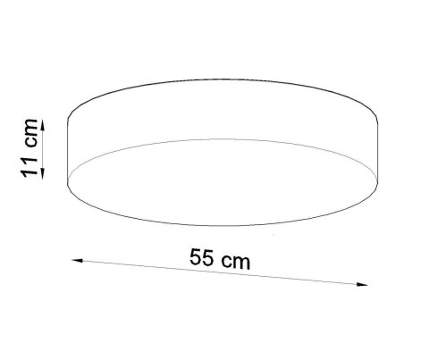 ARENA 55 czarny – nowoczesny plafon sufitowy E27