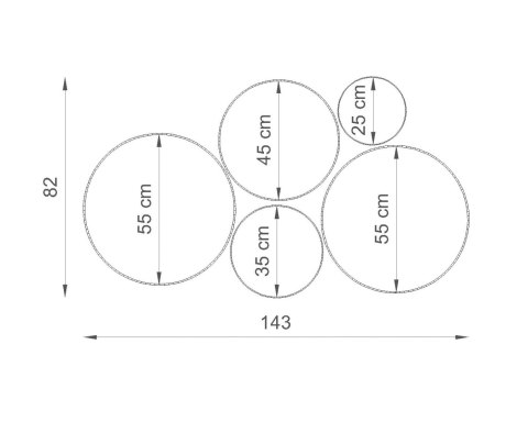 Sollux Lampa Plafon ARENA 55 szary