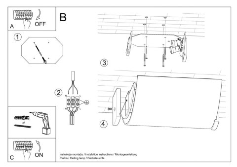 Sollux Lampa Plafon EMILIO