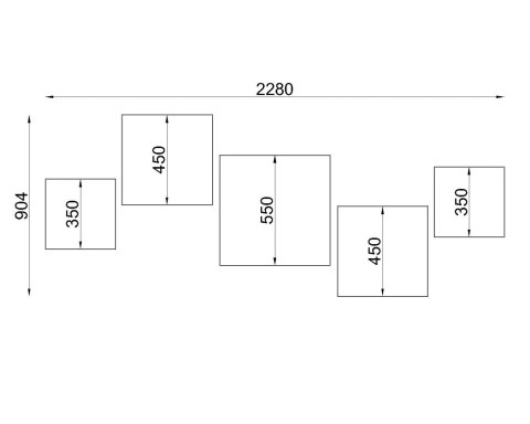 Sollux Lampa Plafon HORUS 45 czarny