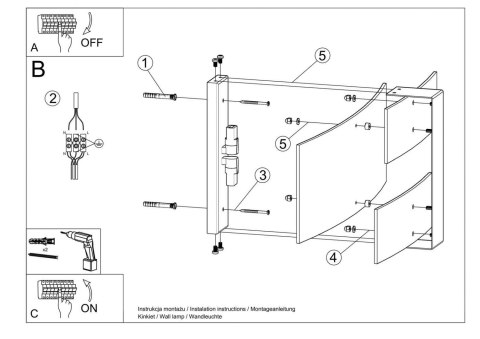 Sollux Lampa Kinkiet CELIA biały