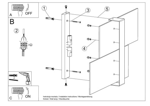 Sollux Lampa Kinkiet MASSIMO biały