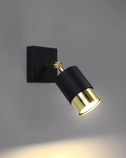 Sollux Lampa Kinkiet NERO czarny/złoty
