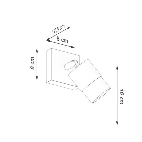 Sollux Lampa Kinkiet NERO czarny/złoty