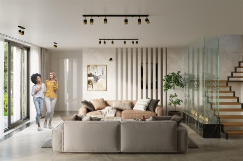 Sollux Lampa Kinkiet NERO czarny/złoty