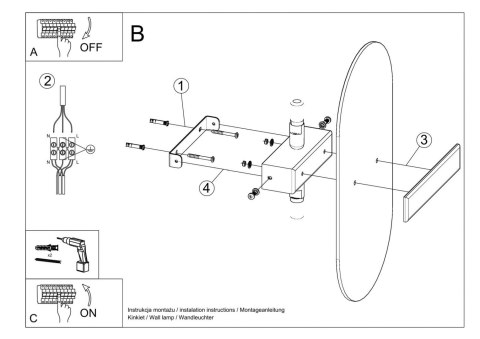 Sollux Lampa Kinkiet SALIA
