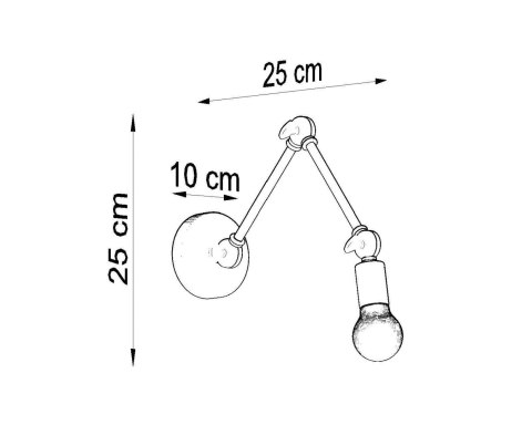 Sollux Lampa Kinkiet STARK czarny