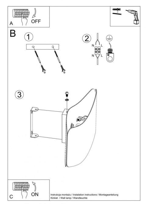 Sollux Lampa Kinkiet TILA 40 czarny