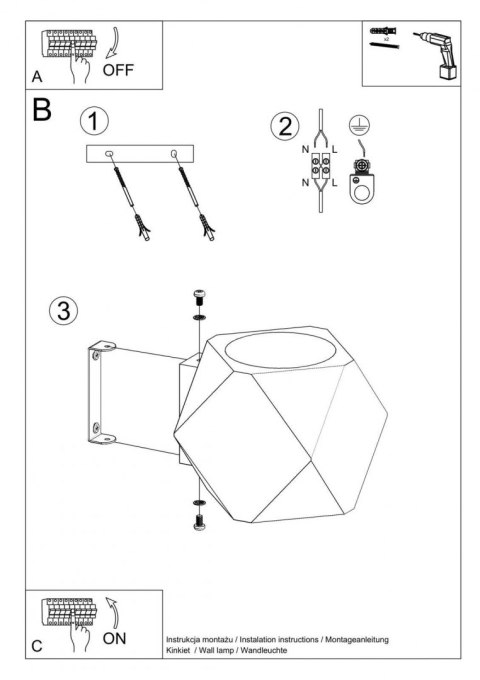 Sollux Lampa Kinkiet WOODY naturalne drewno