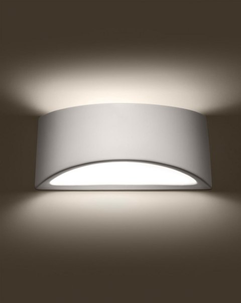 Sollux Lampa Kinkiet lakierowany VIXEN biały połysk