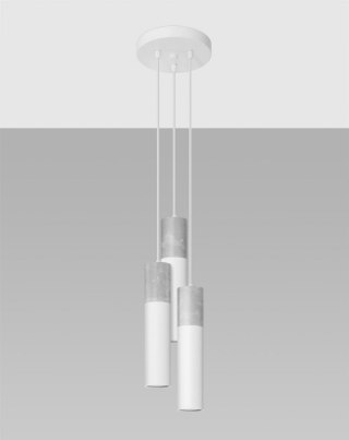 Sollux Lampa wisząca BORGIO 3P biały